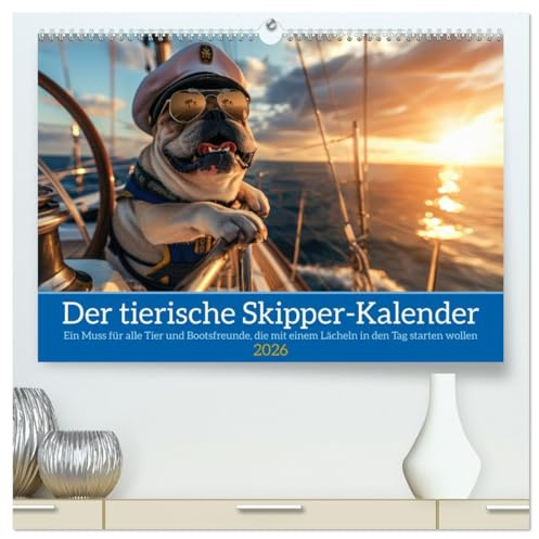 Der tierisch Skipper-Kalender (hochwertiger Premium Wandkalender 2026 DIN A2 quer), Kunstdruck in Hochglanz: Ein Muss für alle Tier und Bootsfreunde, ... in den Tag starten wollen (CALVENDO Hobbys)