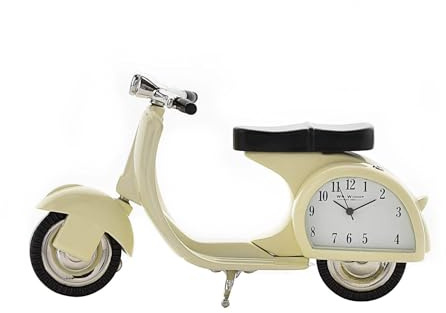 Miniature Clock - Vespa Scooter - Cream 9088