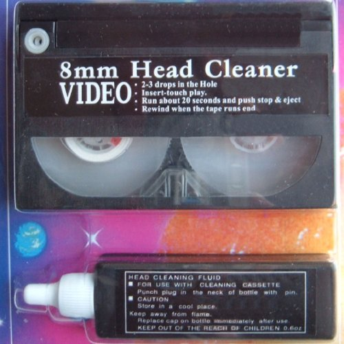 Panasonic 8mm Video Hi8 Camcorder Wet or Dry Head Cleaner - Tape Cassette & Cleaning Fluid Set