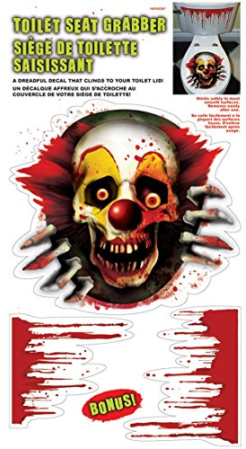 NET TOYS Sticker WC Halloween Déco Salle de Bain Horreur 3 pièces Autocollant Toilette Effrayant Tête de Mort Stickers Fête d'halloween Décor
