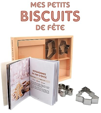 Mes petits biscuits de fête (coffret): 6 emporte-pièces et plus de 20 recettes pour se régaler !