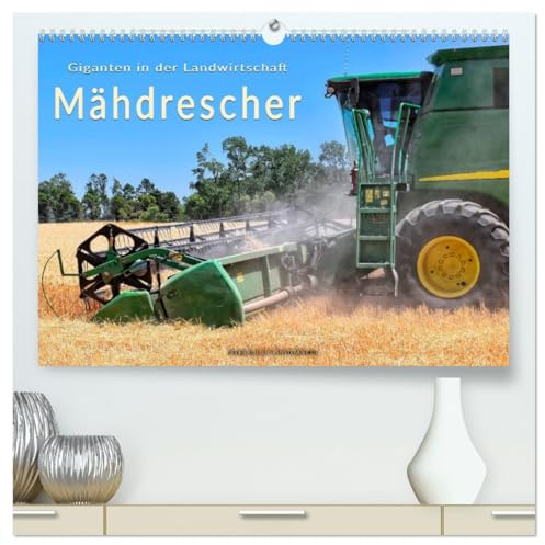 Giganten in der Landwirtschaft - Mähdrescher (hochwertiger Premium Wandkalender 2026 DIN A2 quer), Kunstdruck in Hochglanz: Mähdrescher, ... in der Landwirtschaft. (CALVENDO Technologie)