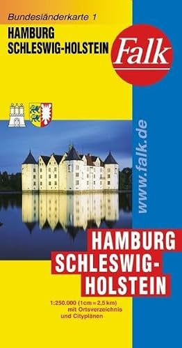 Falk Bundesländerkarte Deutschland Hamburg, Schleswig-Holstein 1: 250 000