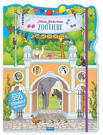 Trötsch Stickerbuch Mein Stickerhaus Zootiere: Stickerbuch Beschäftigungsbuch: Stickerbuch Beschäftigungbuch