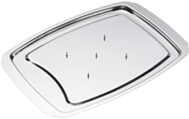MasterClass Stainless Steel Spiked Carving Tray, 38 x 26.5cm, Silver