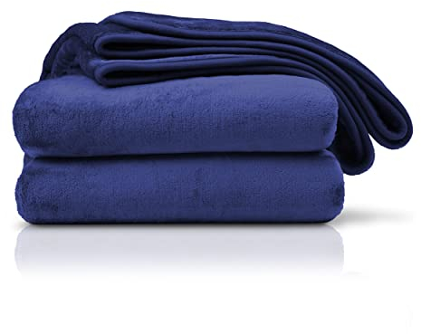 Amago - Kuscheldecke, Cashmere-Feeling, 130 x 170 cm - Marine