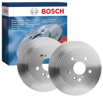 Bosch BD1457 Brake Disc Set - 288 mm Solid Discs - Rear Axle - ECE-R90 Certified - Reliable Braking, Stable Performance, Corrosion Protection - 1 Set of 2 Discs