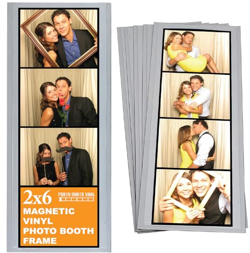 Photo Booth Nook Flexibler magnetischer Bilderrahmen für Fotoautomaten, kristallklares Display mit starkem Magnet, 50 Stück