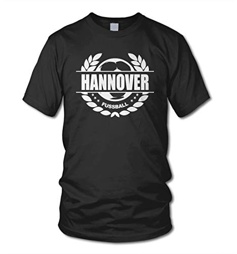 shirtloge - Hannover - Fussball Lorbeerkranz - Fan T-Shirt - Größe S - 3XL