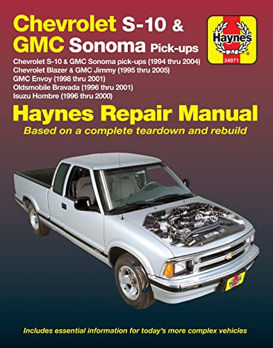 Chevy S-10 & GMC Sonoma Pick-Ups 1994-04, Chevy Blazer & GMC Jimmy 1995-05, GMC Envoy 1998-01, Olds Bravada 1996-01 & Isuzu Hombre 1996-00