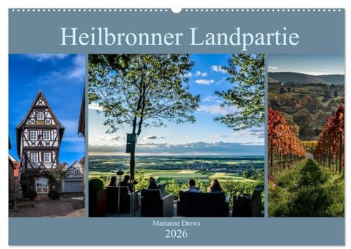 Heilbronner Landpartie (Wandkalender 2026 DIN A2 quer), CALVENDO Monatskalender: 12 großartige Bilder aus dem Heilbronner Land, die zu einer Landpartie einladen (CALVENDO Orte)