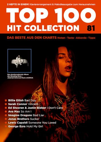 Top 100 Hit Collection 81: 8 Chart Hits: Someone You Loved - Sucker - Hold My Girl - Vincent - So Am I - Bad Guy - Bad Liar - I Don't Care.. Band 81. Klavier / Keyboard. (Music Factory)