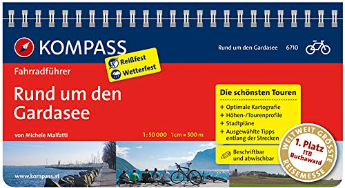 KOMPASS Fahrradführer Rund um den Gardasee: Fahrradführer mit Routenkarten im optimalen Maßstab.