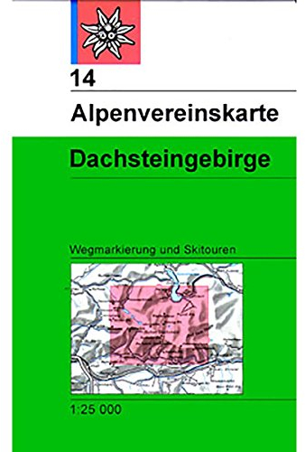 Dachstein: Topographische Karte 1:25.000 mit Wegmarkierungen und Skirouten (Alpenvereinskarten)
