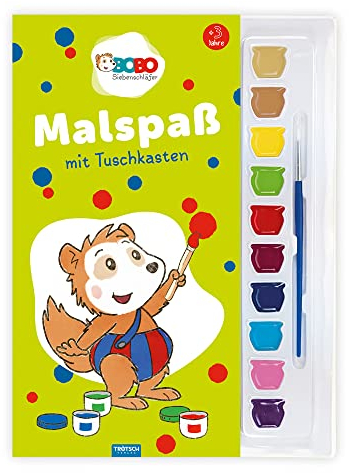 Trötsch Bobo Siebenschläfer Malspaß mit Tuschkasten: Beschäftgungsbuch Ausmalbuch