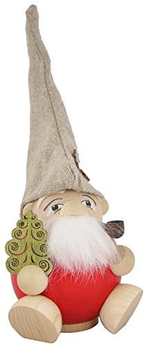 Seiffener Volkskunst | Räuchermann Figur | Waldzwerg 19 cm | Räucherfigur | Räuchermännchen Erzgebirge Original | 19035 | Waldzwerg Weihnachtsmann