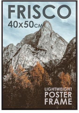 Kenro Frisco Series Black Photo Frame 20x16” / 40x50cm Wall Hanging with Glass Front – FR4050B