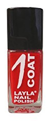 Layla Cosmetics 1 Coat Nagellack, red explosion, 1er pack (1 x 0.017 L)