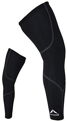 ATTONO Fahrrad Beinlinge Warme Mountainbike Thermo Beinwärmer schwarz