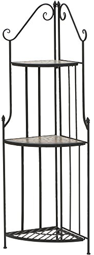 Siena Garden Regal Prato, 34x34x140cm, in schwarz matt