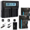 Blumax 2X Akku LP-E6N 2000mAh + Doppelladegerät LP-E6N Dual Charger | passend zu Canon EOS 60D, EOS 70D, EOS 6D, EOS 60D, EOS 70D, EOS 5D Mark III || 2 Akkus gleichzeitig Laden -