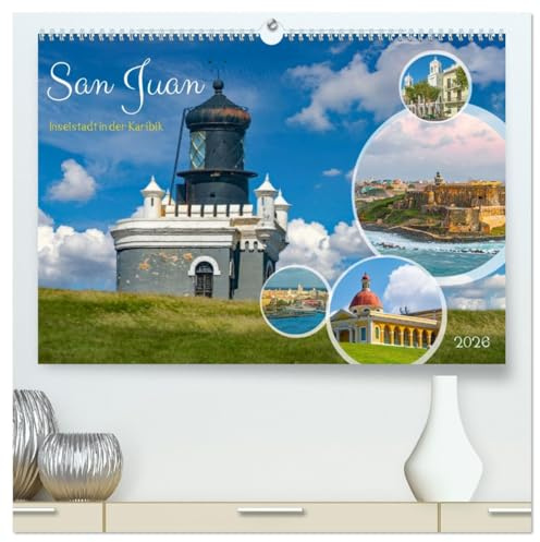 San Juan - Inselstadt in der Karibik (hochwertiger Premium Wandkalender 2026 DIN A2 quer), Kunstdruck in Hochglanz: Die Hauptstadt von Puerto Rico liegt an der Atlantikküste. (CALVENDO Orte)