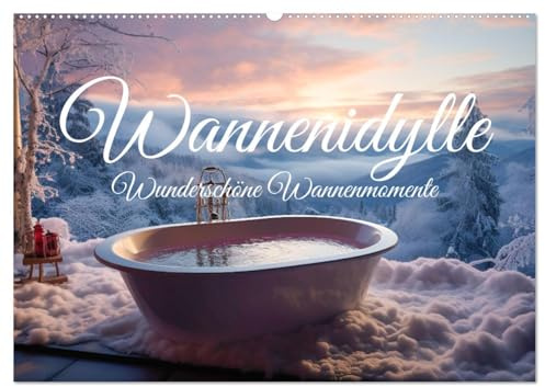 Wannenidylle (Wandkalender 2026 DIN A2 quer), CALVENDO Monatskalender: Wannenmomente durch das Jahr. (CALVENDO Natur)