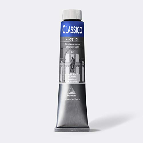 Maimeri 324391 Classico Ultramarine Light Oil Paint, 6.8 fl oz (200 ml)