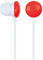 Gembird MHP-EP-001-R Auricular Intraaural Dentro de oído Rojo, Blanco - Auriculares (Intraaural, Dentro de oído, Alámbrico, 50-18000 Hz, 0,9 m, Rojo, Blanco)