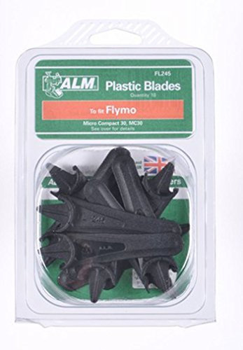 ALM Flymo Micro Compact 30 Plastic Blades Half Moon Mounting Pack Of 10 FL245
