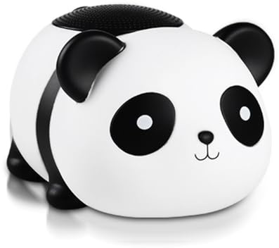 BW® Mini altavoz Panda para teléfono móvil portátil MP3/MP4 y ordenador portátil/compatible con tarjeta SD/disco flash USB/tarjeta MMC/3,5 mm AUX line-in/USB 2.0 con función Bluetooth-Negro
