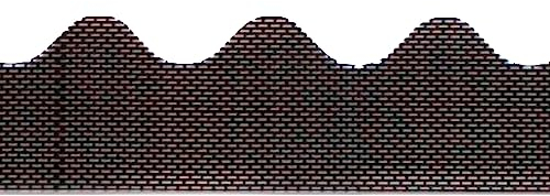 Fassadenprofile Traufenbelüftungsprofil wellenförmig, 87,3cm, PVC Schwarz, für Wellplattenprofil 5 geeignet, optimale Fassaden-& Dachbelüftung, Vogelabwehr