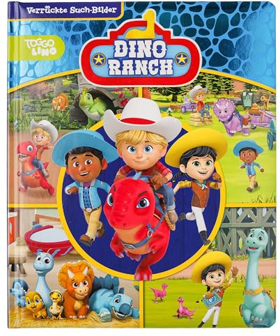 Dino Ranch - Verrückte Such-Bilder, groß - Wimmelbuch für Kinder ab 18 Monaten - Pappbilderbuch mit wattiertem Umschlag