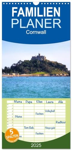 Familienplaner 2025 - Cornwall mit 5 Spalten (Wandkalender, 21 cm x 45 cm), CALVENDO: Cornwall mit malerischen Buchten, schroffen Klippen und traditionellen Fischerdörfern. (CALVENDO Orte)