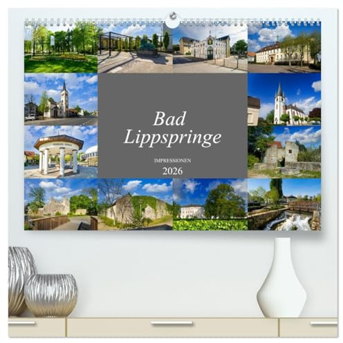 Bad Lippspringe Impressionen (hochwertiger Premium Wandkalender 2026 DIN A2 quer), Kunstdruck in Hochglanz: Wunderschöne Bilder aus dem heilklimatischen Kurort Bad Lippspringe (CALVENDO Orte)