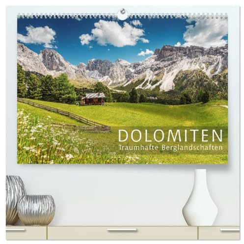 Dolomiten - Traumhafte Berglandschaften (hochwertiger Premium Wandkalender 2026 DIN A2 quer), Kunstdruck in Hochglanz: Natur pur in den Dolomiten! ... Seen lädt zum Wandern ein. (CALVENDO Natur)