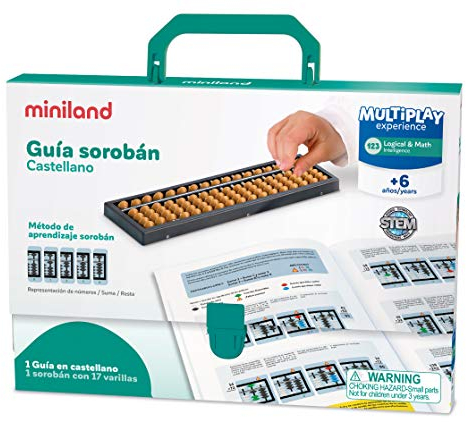 Miniland 95084 Set Guide d’Apprentissage pour soroban et boulier Japonais