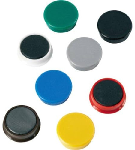 ALCO Kraftmagnet (Ø x H) 38mm x 13.5mm rund Mehrfarbig, Farbauswahl nicht moeglich 10 St. 6848V26