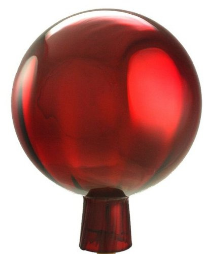 Original Rosenkugel 18 cm rot verspiegelt
