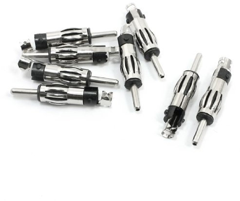 sourcingmap 8 Pcs Male Car Radio Aerial Antenna AM/FM Adapter Connector