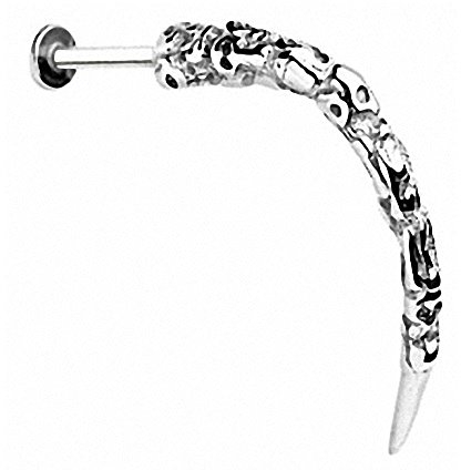 Piercingfaktor Piercings Lippenpiercing Lippe Schmuck Piercing Long Claw Tribal Totenkopf