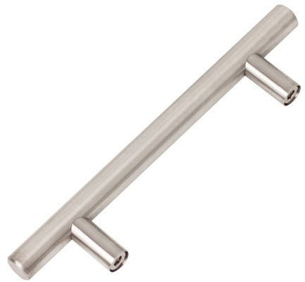Flexzion 10 Pack Kitchen Cabinet Handles Silver Drawer Pulls 18 inch, 11.3 inch Hole Center, Stainless Steel T Bar with Satin Brushed Nickel, Hardware for Kitchen Cupboard Door Bathroom Furniture