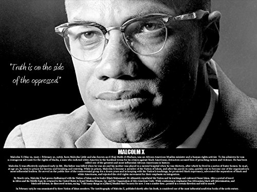 777 Tri-Seven Entertainment Malcolm X Poster Truth is On Side of the Oppressed, 61 x 45,7 cm