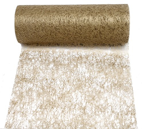 Vlies Band Dekoband Tischband Basteln Breite 23cm Länge 20 Meter (Gold)