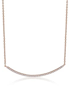 SIF JAKOBS JEWELLERY Halskette Fucino aus rosévergoldetem 925 Sterling Silber mit Zirkonia
