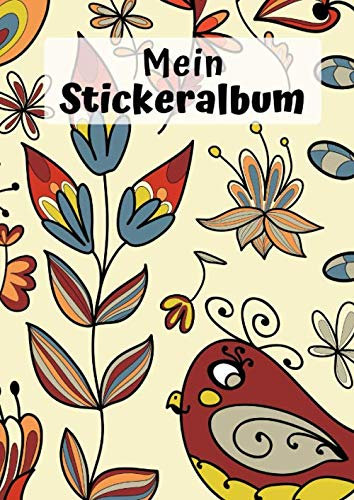 Mein Stickeralbum: Motiv Natur No. 4 | 30 Seiten | DIN A4 | Blanko | Kein Silikonpapier | Geschenkidee