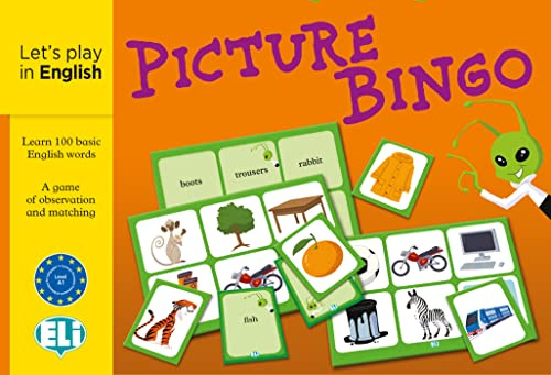 Picture Bingo: Spiel mit 32 Bingokarten, 100 Spielkarten und Einer Spielanleitung