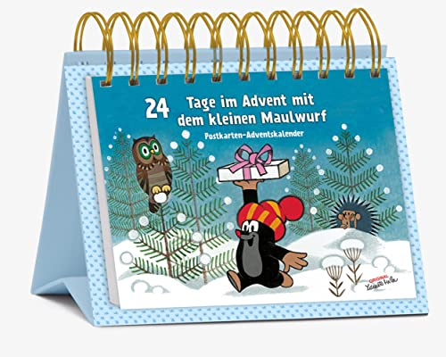 Postkarten-Adventskalender 24 Tage im Advent mit dem kleinen Maulwurf