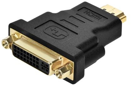 Monoprice HDMI Male to DVI-D Single Link Female Adapter - for Use with Computer's Video Card, DVD Player, Blu-ray Disc Player, Gold Plated Connectors, Black