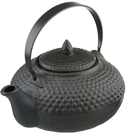 Oriental Hobnail Teapot Black 120X180X140mm 850ml Ceramic Infuser